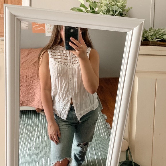 lace white tank - Picture 2 of 4
